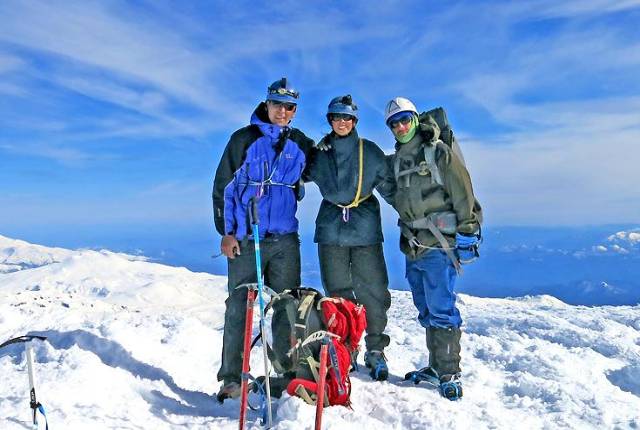 Climbing the Lanin Volcano